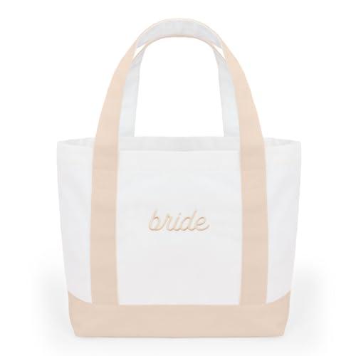 xo, Fetti Neutral Bride Tote Bag | Beige Bachelorette Party Decorations, Cute Bride To Be Accessory, Bridesmaid Gift, Bridal Shower Supplies, Engagement Party Favor, Classy Bridal Purse