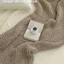 YnM Chunky Throw Blanket, Medium-Weight, Hand Knitted, Skin Friendly, Ventilated and Breathable, Machine Washable, Home Dcor Piece for Couch, Sofa and Bed (Beige, 50x70 Inch)