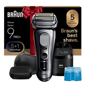 Braun Series 9 PRO+ Electric Shaver, Pro SensoAdapt, 6in1 SmartCare Center, 9697CC, Silver