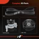 A-Premium Engine Serpentine Belt Drive Kit Compatible with Lexus Cars - LS400 1995 1996 1997-4.0L