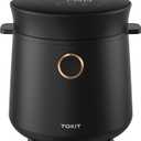 Compact Mini Rice Cooker Small Kitchen 3-Cup (Uncooked) / 6-Cup (Cooked), Non Stick Ceramic Inner Pot Rice Maker, 24H Timer Delay, Auto Keep Warm, 9 Functions Multicooker For Brown Rice, Steam, Soup
