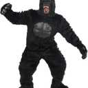 Halloween Gorilla Costume Adult Men Funny Onesie Furry Suit Plus Animal Chimpanzees Costumes Cosplay Party (Large)