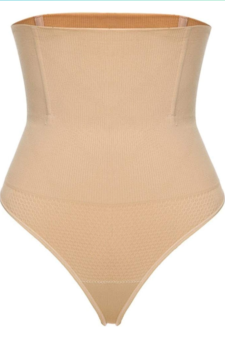 High Waist Thong Panty Shaper Butt Lifter Tummy Seamless G-String Briefs Slimming Underwear Sexy Underpants Shapewear, Size L