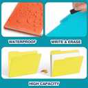 H4D 30 Pack Plastic File Folders Heavy Weight, Poly Colored File Folders 1/3-Cut Tabs with Sticky Labels, Letter Size, Assorted Colors