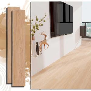 Waterproof Rigid Core Vinyl Plank 7"x43" | Click Lock | Attached Foam Pad | Scratch Resistant Flooring for Kitchen, Bedroom (21.5 Sq. Ft) (Natural Pecan)