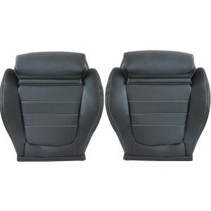 Driver & Passenger Side Bottom Microfiber Leather Perforated Seat Cover Black Compatible with Mercedes-Benz C 2-Door 2015 2016 1017 2018 2019 2021 2021