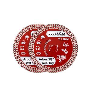 Casaverde 2 Pcs of 3" Diamond Tile Blade,Super Thin Porcelain Blade 76mm with 3/8" Arbor for Cutting Ceramic Tile,Stone Tile