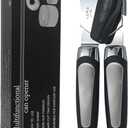 Can Opener Manual, Handheld Strong Heavy Duty Stainless Steel Can Opener, Comfortable Handle, Sharp Blade Smooth Edge, Can Openers with Multifunctional Bottle Opener (Black)