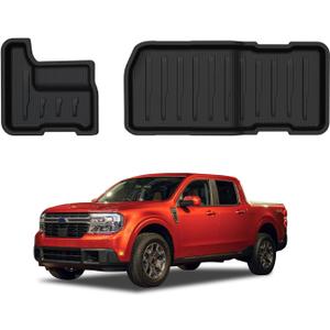 Mabett Under Seat Storage Mats for Ford Maverick Hybrid 2025 2024 2023 2022 Accessories(not fit Gasoline), All-Weather TPE Rear UnderSeat Organizer Liner