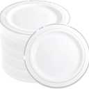 WELLIFE Silver Plastic Dinner Plates 72 Pieces, 10.25" Silver Disposable Plates, Premium Hard Plastic Lunch Plates, Ideal for Wedding and Party