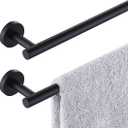 28 Inch Towel Bar 2 Pack for Bathroom 9/12/16/24/28/33 Inch Kitchen Hand Towel Holder Matted Black Stainless Steel 304 RUSTPROOF Wall Mount Towel Rod 2 of Pack (2, Matted Black, 28 Inch)