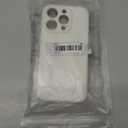 NITITOP Compatible with iPhone 15 Pro Case Cute Aesthetic Floral Flower Rose Line Pattern for Women Girl Trendy Slim Fit TPU Silicone Shockproof Full Camera Protection Cover - White