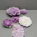 Purple Roses Paper Flowers Decorations for Wall, Giant Floral Wall Decor for Baby Shower, Classroom, Nursery, Birthday, Fairy Garden Party Backdrop Decorations