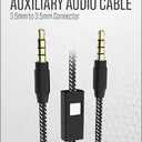 Acoustix Braided Auxiliary Audio Cable 3.5mm To 3.5mm Connector - 6 Foot