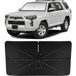 INSAUTO Windshield Sun Shade Umbrella for Toyota 4Runner 2010-2025, Foldable Front Windshield Sunshade with Storage Bag, Block Out UV Rays & Heat, Keep Car Cool