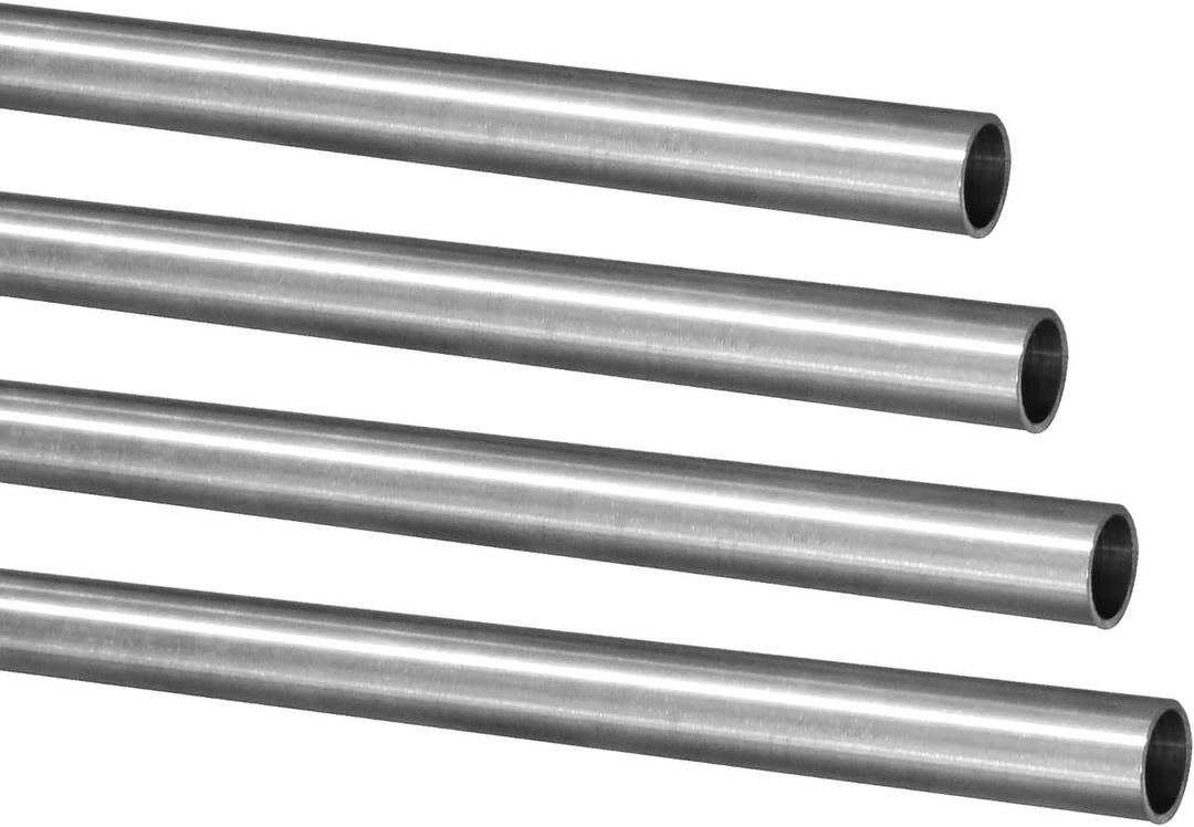 3/8"OD 304 Stainless Steel Tube,1mm Thickened Tube Wall & Stainless Steel Pipe,12" Length Round Metal Tube Widely used in various industrial applications(4 Pcs)