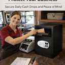 2.6 Cuft Depository Safe for Business with Quick Place Drop Slot, Cash Drop Safes with Digital Combination LCD Display and Anti-Fishing, Security Drop Safe for Cash, Mail, Checks, Document