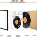 upsimples 12.5x12.5 Record Frame, Vinyl Frames for 12inch Album Cover, Wall Display for Home Decor, Black, 4 Pack