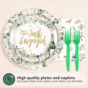 Greencian 96 Pcs Champagne Happy Engagement Party Decorations Serves 24