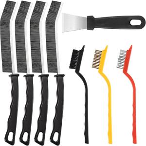 Crevice Cleaning Brush,8 Pcs Cleaning Supplies,Hard Bristle Crevice Cleaning Brush,Crevice Cleaning Brushes for Household Use Bathroom Tiles Kitchen Practical and Durable (Colorful01)