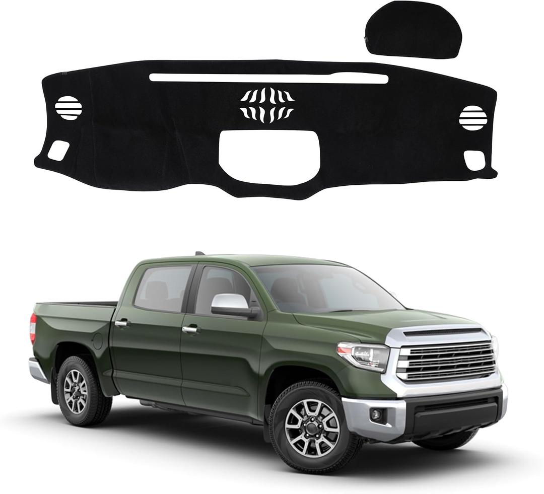 YYCKE Dash Cover Mat Custom Fit for 2014-2021 Toyota Tundra Accessories Dashboard Pad Carpet Protector