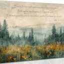 Christian Bible Canvas Wall art Scripture John14:27 Vintage Forest Pathway Landscape Watercolor Painting Picture Wall Decor Poster Print Artwork for Living Room Bedroom Home Decoration (Canvas, 24x36in) (36L" x 24W")