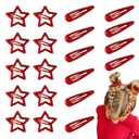 Metal Snap Hair Clips For Women Mini Star Hair Clips For Girls Red Star Hair Clip Hair Barrettes 1.18Inch Star Clips For Hair 1.96 In Water Drop Hairclips Snap Clips For Hair Girl Hair Accessories Y2K