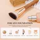 DUcare Angled Foundation Brush for Flawless Makeup Application Professional Liquid, Cream Powder Foundation Brush with Dense Bristles - Contoured for Precise Blending and Buffing