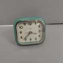 4.5" Vintage Retro Analog Alarm Clock, Super Silent Non Ticking Clock with Manual Light, Snooze, Battery Operated, Simply Design, for Living Room, Bedroom, Bedside, Desk(Green)