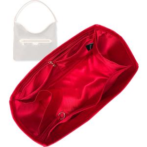 Lightweight Organizer for LV Lineup (Red), Tote Bag Handbag Purse Insert, Satin Silk Interior, Water-resistant DupontPaper Exterior