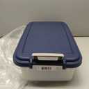 IRIS USA Airtight Dog Food Storage Container, Up to 11 lbs, Dog Cat Bird and Other Pet Food Treats Storage Bin, Dog Cat Wet Food Cans, Keep Fresh, BPA Free, Stackable, Navy