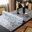 Floral Table Protector 36" x 63", 1.5mm Thick Vinyl Desk Mat | Waterproof Plastic Table Cover, Easy to Wipe Clean, Ideal for Dining Tables, Coffee Tables, Dressers & Countertops