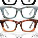 CCVOO Stylish Reading Glasses for Women, Stylish Eyeglasses, Blue Light Readers, Cheaters, +2.50
