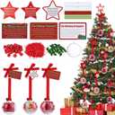 Tenceur 12 Pack Christmas Ornament Making Kit Wishing Clear Fillable Ornaments Decorating Kit Christmas Crafts Hanging Wishes Decoration with Glitter Sequin for Tree Party Favor Women Men Friends