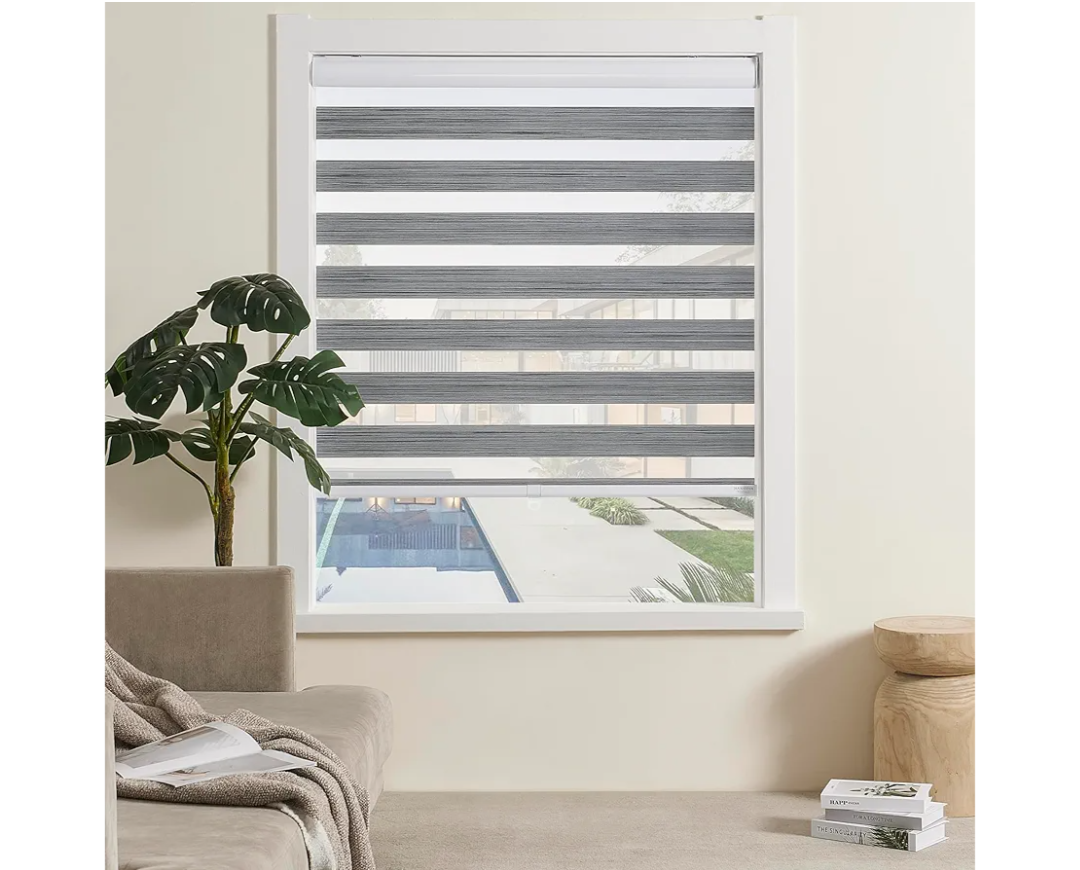Cordless Zebra Blinds Window Blind Zebra Shade Blinds for Windows Roller Sheer Shades Privacy Light Filtering Shades for Home Kitchen Bathroom (Width 42'' X Height 72'' Grey)