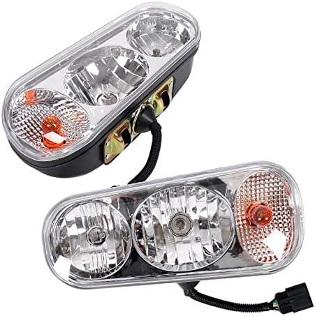 ECOTRIC Universal Halogen Snow Plow Lights Kit Compatible with Boss Western Meyer Blizzard Curtis Snowdog Replacement for 1311100 Snow Plow Lights Accessories