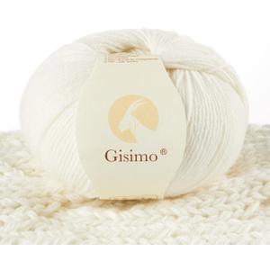 100% Inner Mongolian Cashmere Yarn Luxurious Hand Knitting Yarn Home Necessity for DIY Crafts (White)