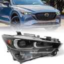 Huray Headlight Assembly for Mazda CX-5 CX5 2022 2023 2024 w/o AFS LED DRL RH Front Projector Headlamp OE Factory Replacement for KPF151040 Right Passenger Side w/o AFS LED, RH(Passenger Side)