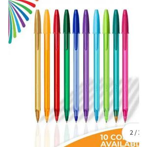 BiC Cristal Color Cues Ballpoint Pen - Assorted, 10 count 2 Pack