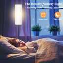 Qaubauyt Smart LED Floor Lamp with APP Control & RGB Colors - Dimmable Standing Lamp for Living Room, Bedroom, Gaming - Remote, Timer, 9W Bulb Included, 67" Modern Tall Lamp (black pole + white shade)