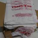 Fuxury 999 Count Thank You Plastic Bags (12" x 6.5" x 21") White, T-shirt, Grocery, Take Out, To Go, Retail Shopping Bags in Bulk (Made in USA)