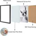 Bathroom Picture Wall Decor, Framed Black and White Bathroom Wall Art, Cheeky Llama Funny Canvas Print Painting, 10"x8"