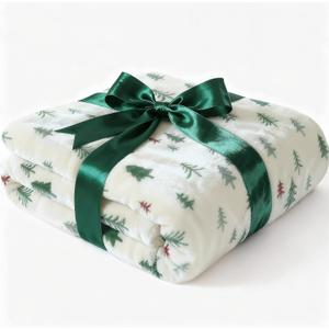 Ultra Soft Fleece Blanket Throw Size - Christmas Flannel Fleece Luxury Throw Blanket - Lightweight Throw for Couch, Bed, Chair - Warm & Breathable - Cozy Microplush Bedding - Christmas Trees