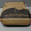 VIVOHOME Polyresin Bird Bath Bowl with Solar Fountain, 29 Inch Height Outdoor Freestanding Birdfeeder with Metal Stake, Capacity 1.4 Gallons, 5-Pronged Base, Green