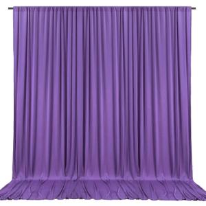 10 x 10 Feet Purple Backdrop Curtain for Partie, Background Curtains for Photoshoot, Birthday, Wedding, Halloween, Thanksgiving, Christmas Day, New Year Party Decorations 5Ft x 10Ft, 2 Panels
