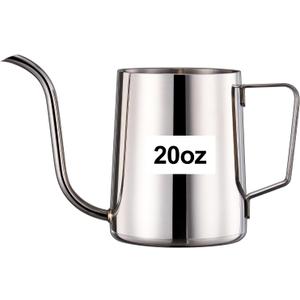 Small Watering Can for Indoor Plants, Mini Indoor Watering Can with Long Spout and Handle 20 OZ / 600 ml Rust-Proof 304 Stainless Steel Material