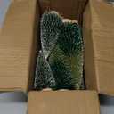 9Pcs Mini Christmas Trees Christmas Decor Artificial Christmas Decorations with 4 Sizes, Christmas Tree Bottle Brush Trees Christmas Table Decorations (Dark Green Two-Tone)