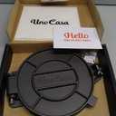 Uno Casa 10 Inch Cast Iron Tortilla Press & Comal Pan Bundle - Non-Stick, Heat-Resistant, Family Size, Gas Stovetop Compatible