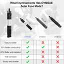 OYMSAE 5PCS 30A Solar Fuse Holder Inline Male and Female Connector 30 Amp PV Fuse for Solar Pannel Waterproof w/Fuse, Black