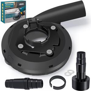 Dust Shroud for Angle Grinder 4.5 inch and 5 inch, Grinder Dust Shroud with 2 Spacers, 3 Pcs Hose Adapters 1 1/4 inch to 1 3/4 inch to 2 2/5 inch